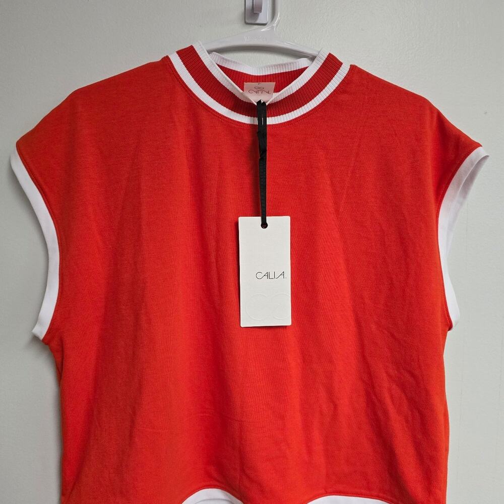 Calia Tennis Set Rib Crop Tank L + High Rise Step Up Shorts L NWT - Picture 4 of 8